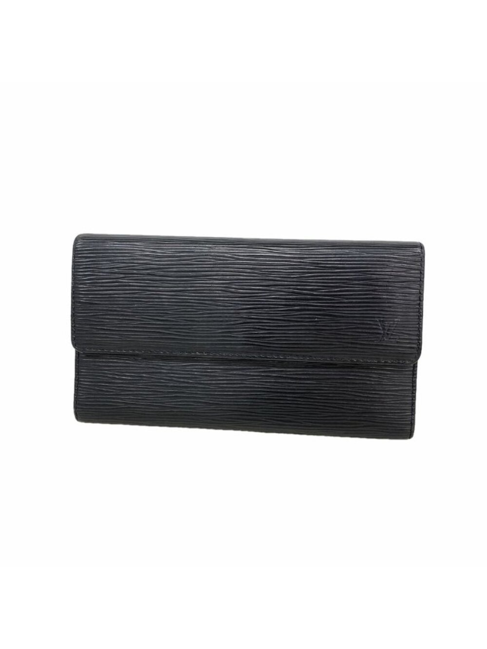 Louis Vuitton Trifold Wallet Epi Porte Tresor International Noir